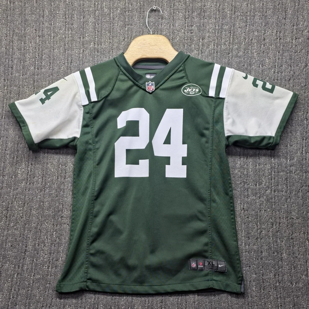 Nike NFL New York Jets Darrelle Revis Jersey Youth XL 18-20 Green #24‎ Football